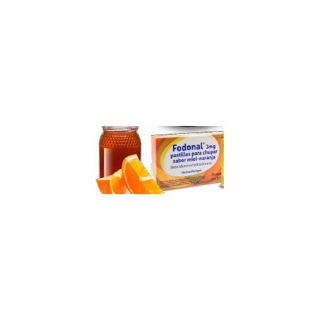 FODONAL 3 MG PASTILLAS PARA CHUPAR SABOR MIEL-NARANJA