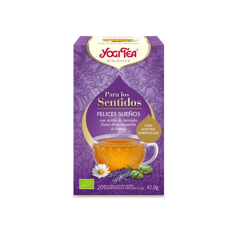 YOGITEA INFUSIÓN FELICES SUEÑOS ACEITES ESENCIALES 20 BOLSITAS