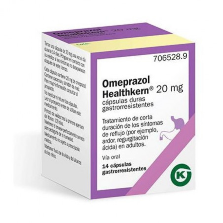 OMEPRAZOL HEALTHKERN 20 mg CÁPSULAS DURAS GASTRORRESISTENTES
