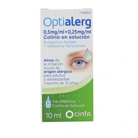 OPTIALERG 5 MG/ML + 0,25 MG/ML COLIRIO EN SOLUCION