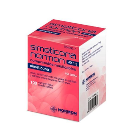 SIMETICONA NORMON 40 MG COMPRIMIDOS MASTICABLES SIMETICONA NORMON 40 MG COMPRIMIDOS MASTICABLES