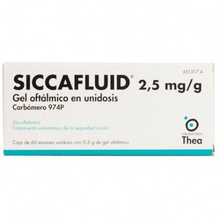 SICCAFLUID 2,5 mg/g GEL OFTALMICO EN UNIDOSIS