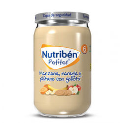 NUTRIBEN POTITOS MANZANA NARANJA Y PLÁTANO CON GALLETA 235G