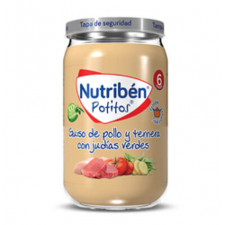 NUTRIBEN POTITO GUISO DE POLLO CON TERNERA Y JUDÍAS VERDES 235G