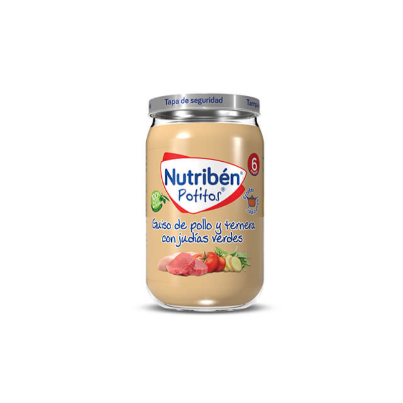 NUTRIBEN POTITO GUISO DE POLLO CON TERNERA Y JUDÍAS VERDES 235G