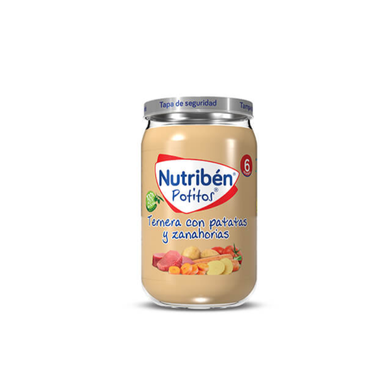 NUTRIBEN POTITOS TERNERA CON PATATAS Y ZANAHORIAS 235G