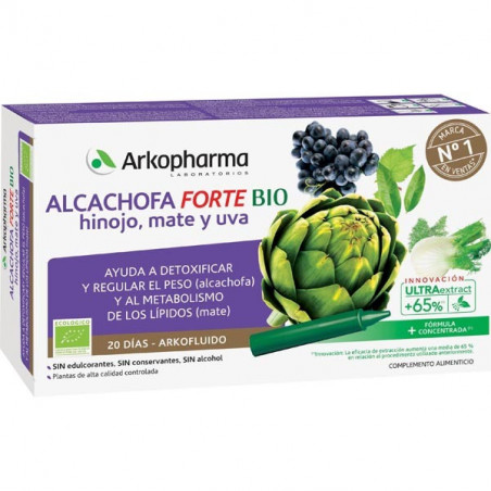ARKOFLUIDO ALCACHOFA FORTE 20 AMPOLLAS 15 ML ARKOFLUIDO ALCACHOFA FORTE 20 AMPOLLAS 15 ML