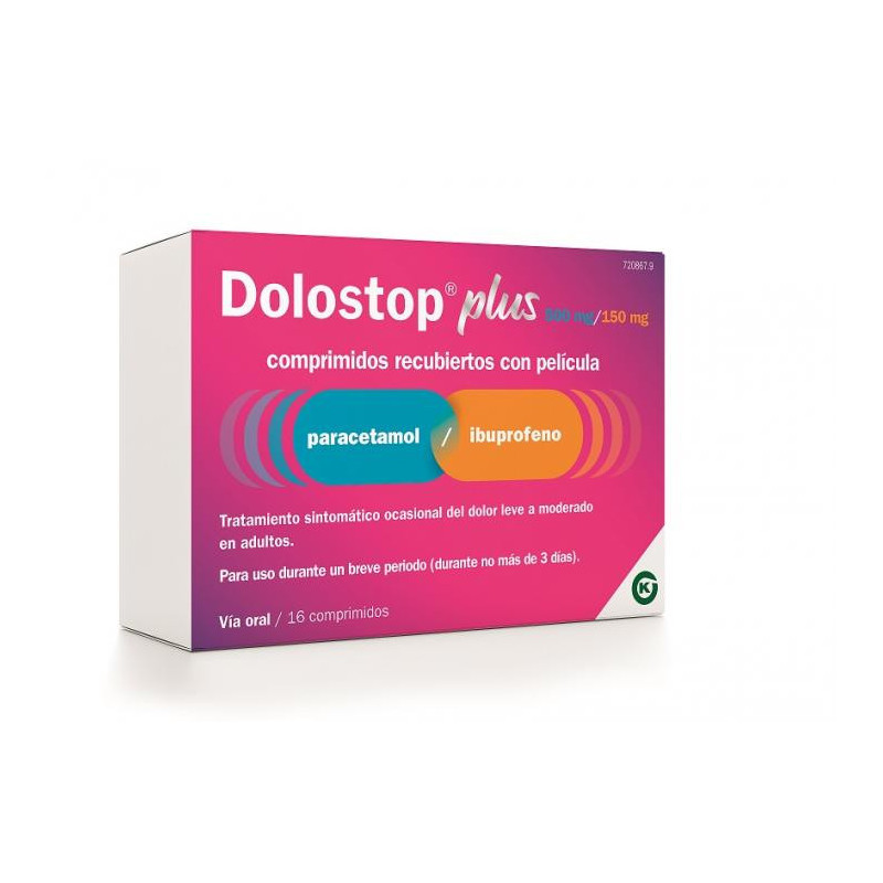 DOLOSTOP PLUS 500MG/150MG 16 COMPRIMIDOS