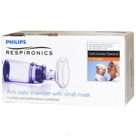 PHILIPS OPTICHAMBER DIAMOND CÁMARA DE INHALACIÓN CON MASCARILLA PEQUEÑA