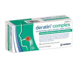 DERATIN COMPLEX SABOR MENTA 30 COMPRIMIDOS PARA CHUPAR