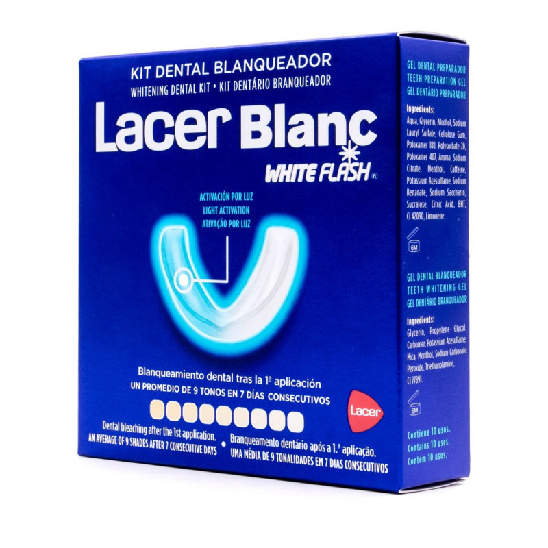 LACER BLANC WHITE FLASH KIT DENTAL BLANQUEADOR 10 USOS