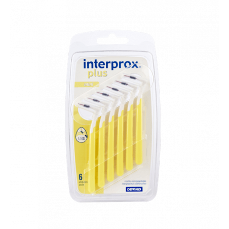 INTERPROX CEPILLO PLUS MINI 1,1 mm PACK 6 UNIDADES.