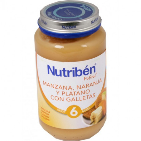 NUTRIBEN JUNIOR MANZANA NARANJA PLATANO Y GALLETA JUNIOR 200 G NUTRIBEN JUNIOR MANZANA NARANJA PLATANO Y GALLETA JUNIOR 200 G
