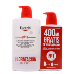 EUCERIN GEL DE BAÑO PIEL SENSIBLE PH5 1 L + 400ML GRATIS