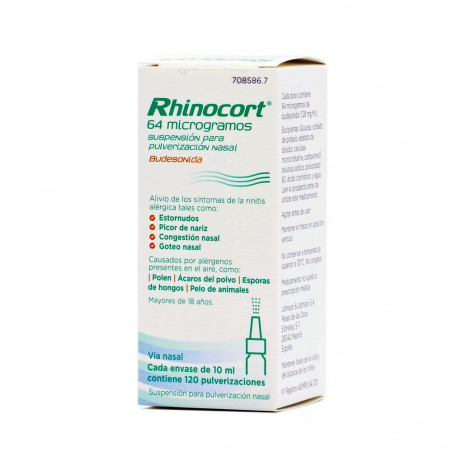 RHINOCORT 64mg SUSPENSIÓN PARA PULVERIZACIÓN NASAL