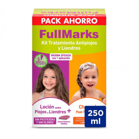 FULLMARKS PACK AHORRO LOCION + CHAMPU CONTRA PIOJOS Y LIENDRES