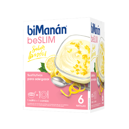 BIMANAN beSLIM NATILLAS Sabor Limón 6 SOBRES