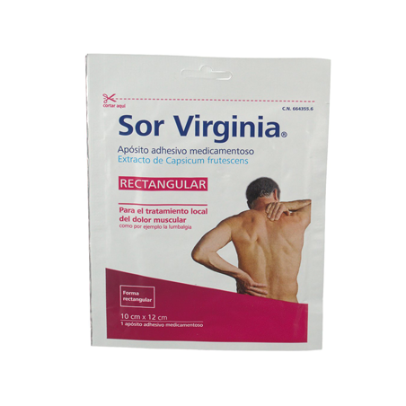 SOR VIRGINIA APOSITO ADHESIVO MEDICAMENTOSO, RECTANGULAR