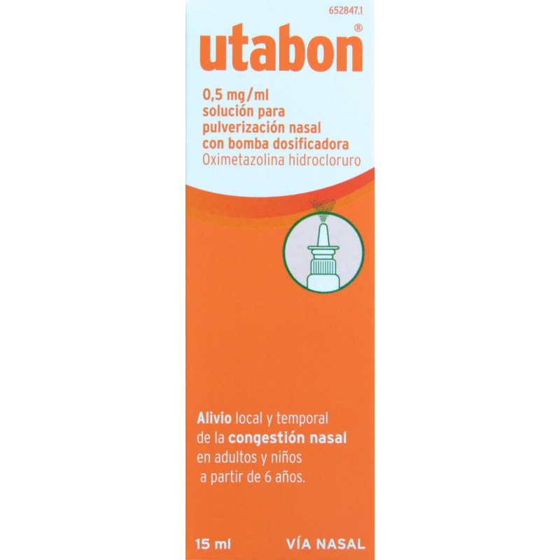 UTABON 0,5 mg/ml SOLUCION PARA PULVERIZACION NASAL CON BOMBA DOSIFICADORA