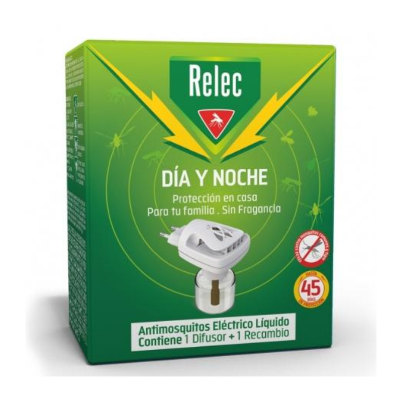 RELEC ANTIMOSQUITOS ELÉCTRIO LÍQUIDO DÍA Y NOCHE