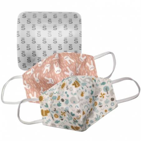 SUAVINEX PACK MASCARILLAS INFANTILES HIGIÉNICAS REUTELIZABLES HOMOLOGADAS 2U + CAJA - ROSA Y BLANCA SUAVINEX PACK MASCARILLAS INFANTILES HIGIÉNICAS REUTELIZABLES HOMOLOGADAS 2U + CAJA - ROSA Y BLANCA