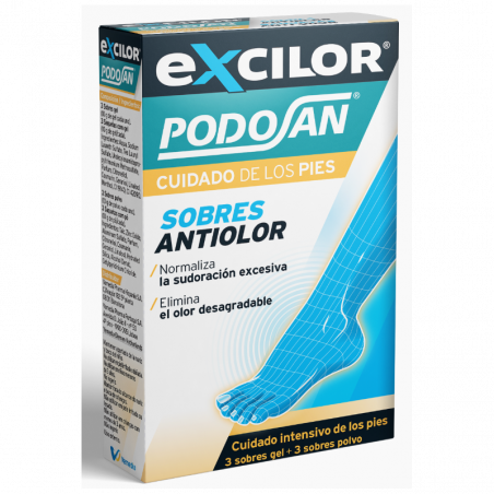 PODOSAN SOBRES PARA LA TRANSPIRACIÓN DE LOS PIES.