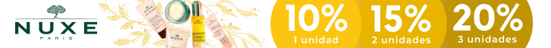 Oferta Nuxe: 1 unidad al 10% o 2 unidades al 15% o 3 unidades al 20%
